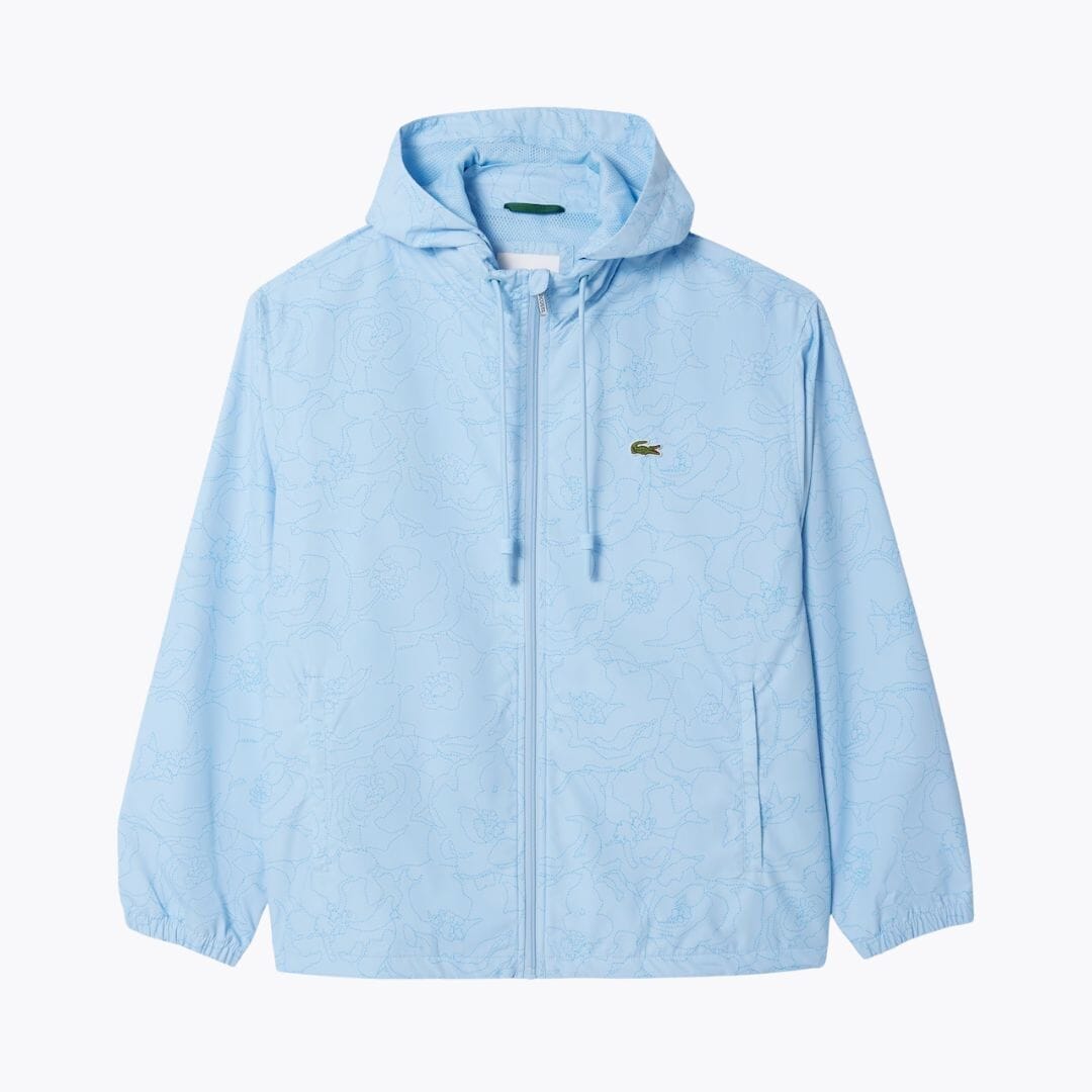 Lacoste Flower Print Windbreaker LS Pale Blue S