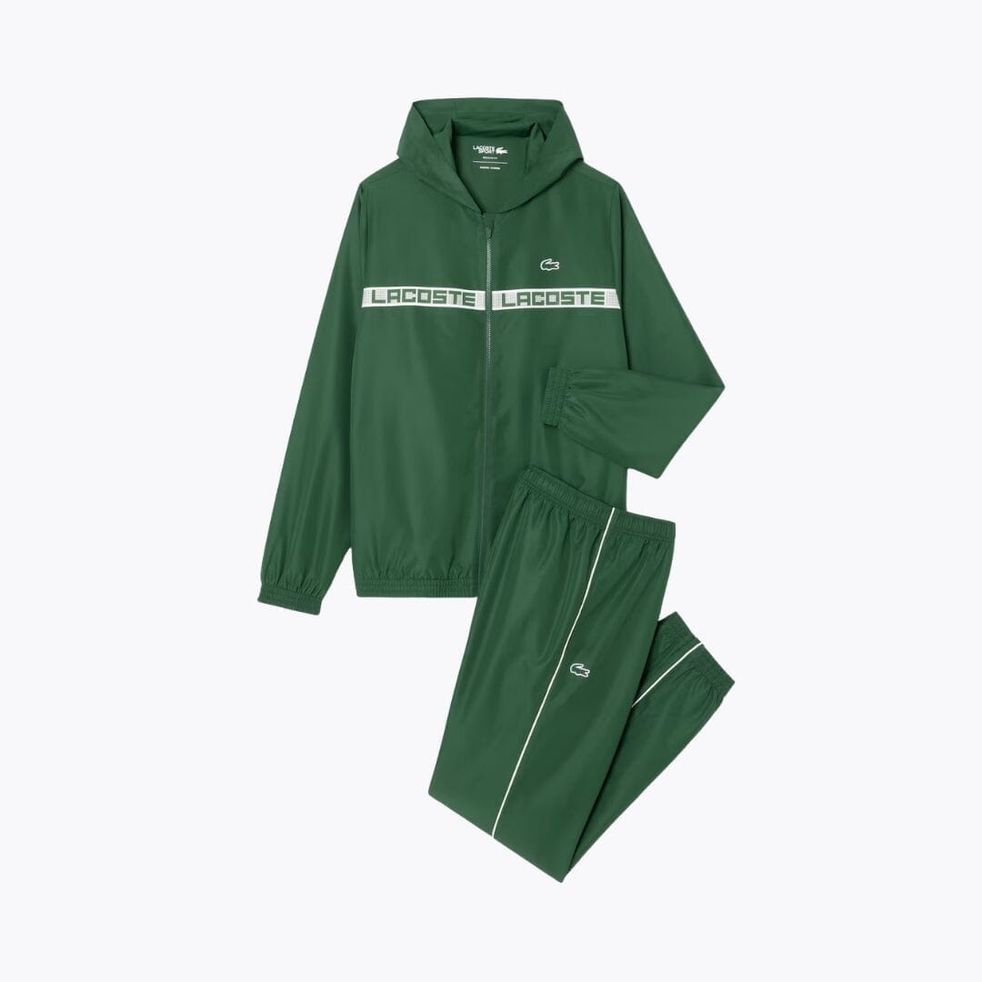 Lacoste Logo Stripe Tennis Tracksuit LS Green S