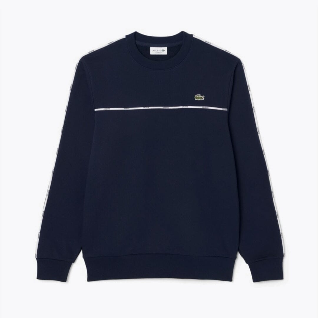 Lacoste Logo Trim Fleece Sweatshirt LS Blue S