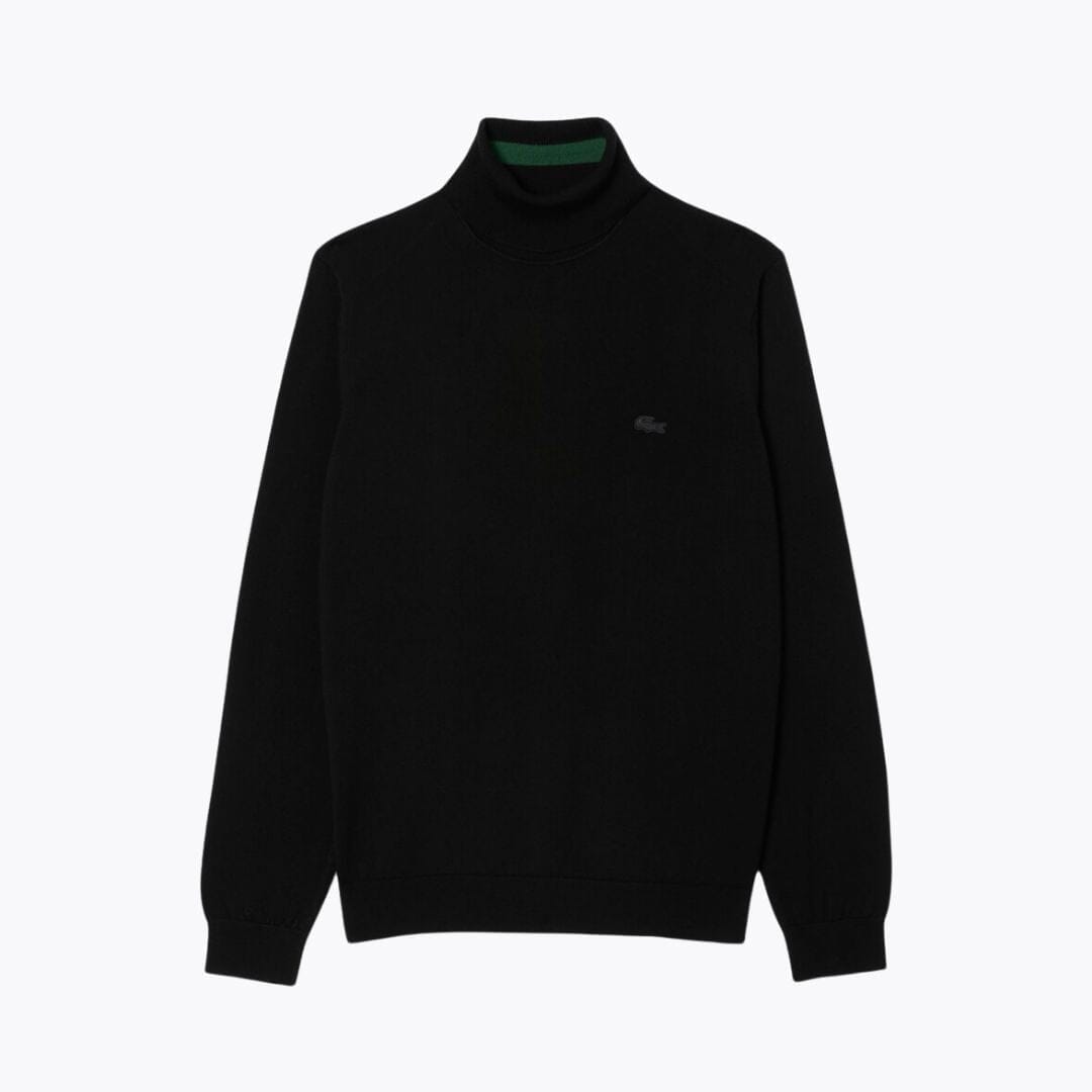 Lacoste Merino Wool Roll Neck Sweater LS Black S