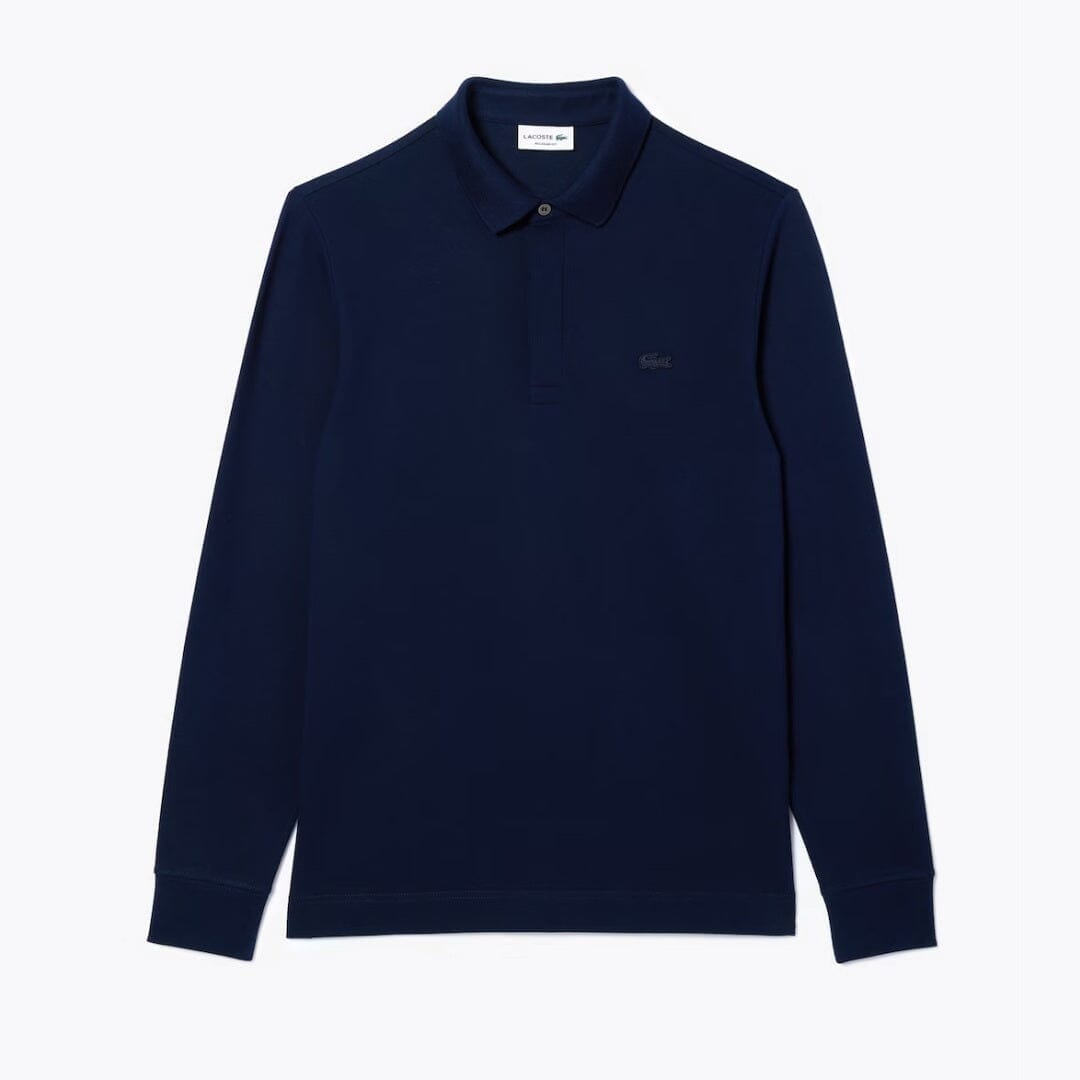 Lacoste Regular Fit Paris Stretch Piqué Polo Shirt LS Midnight Blue S