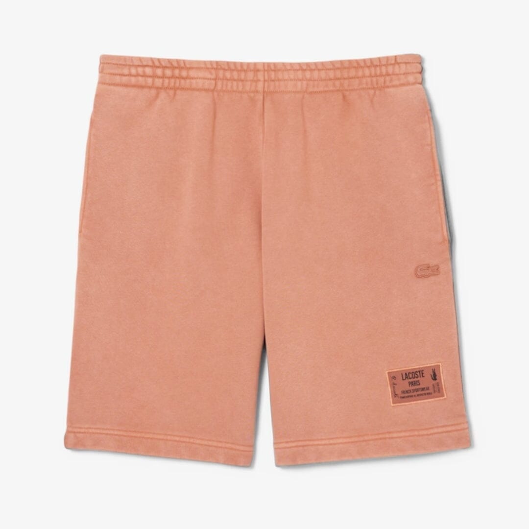 Lacoste Washed Effect Cotton Fleece Shorts LS Terracota Brown S