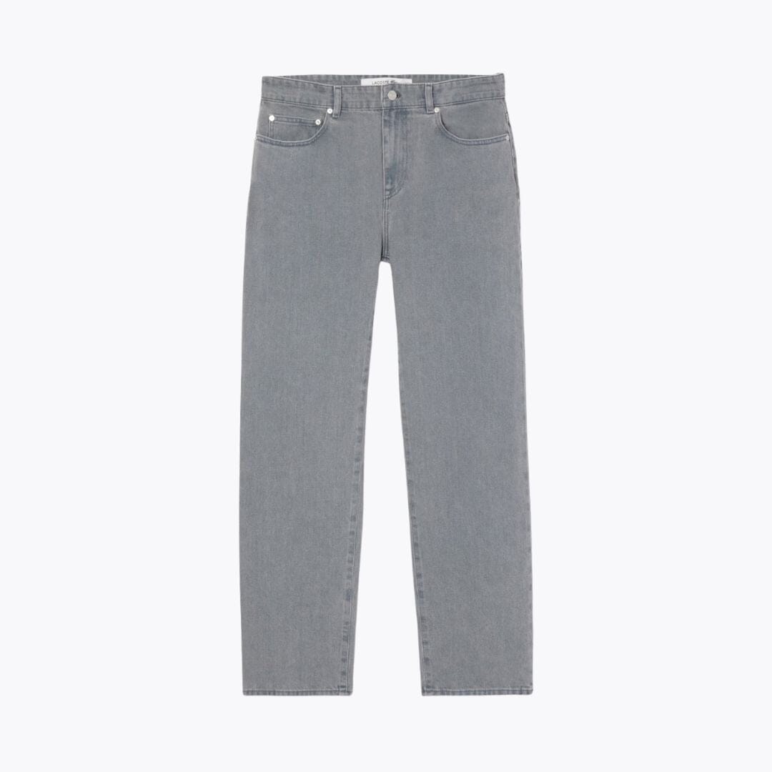 Lacoste Washed Effect Denim Jeans LS Gray S