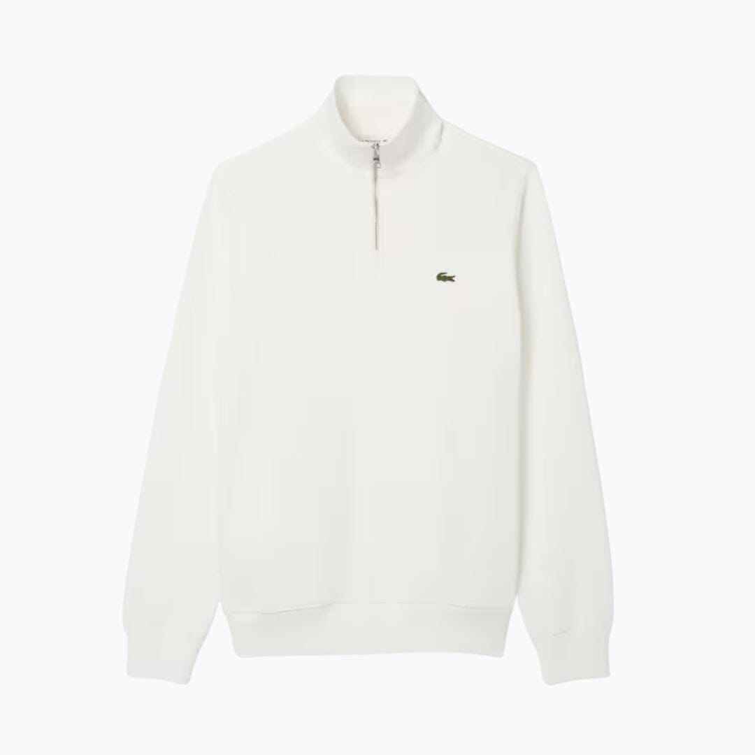 Lacoste Zip-Up High Neck Sweatshirt LS White S