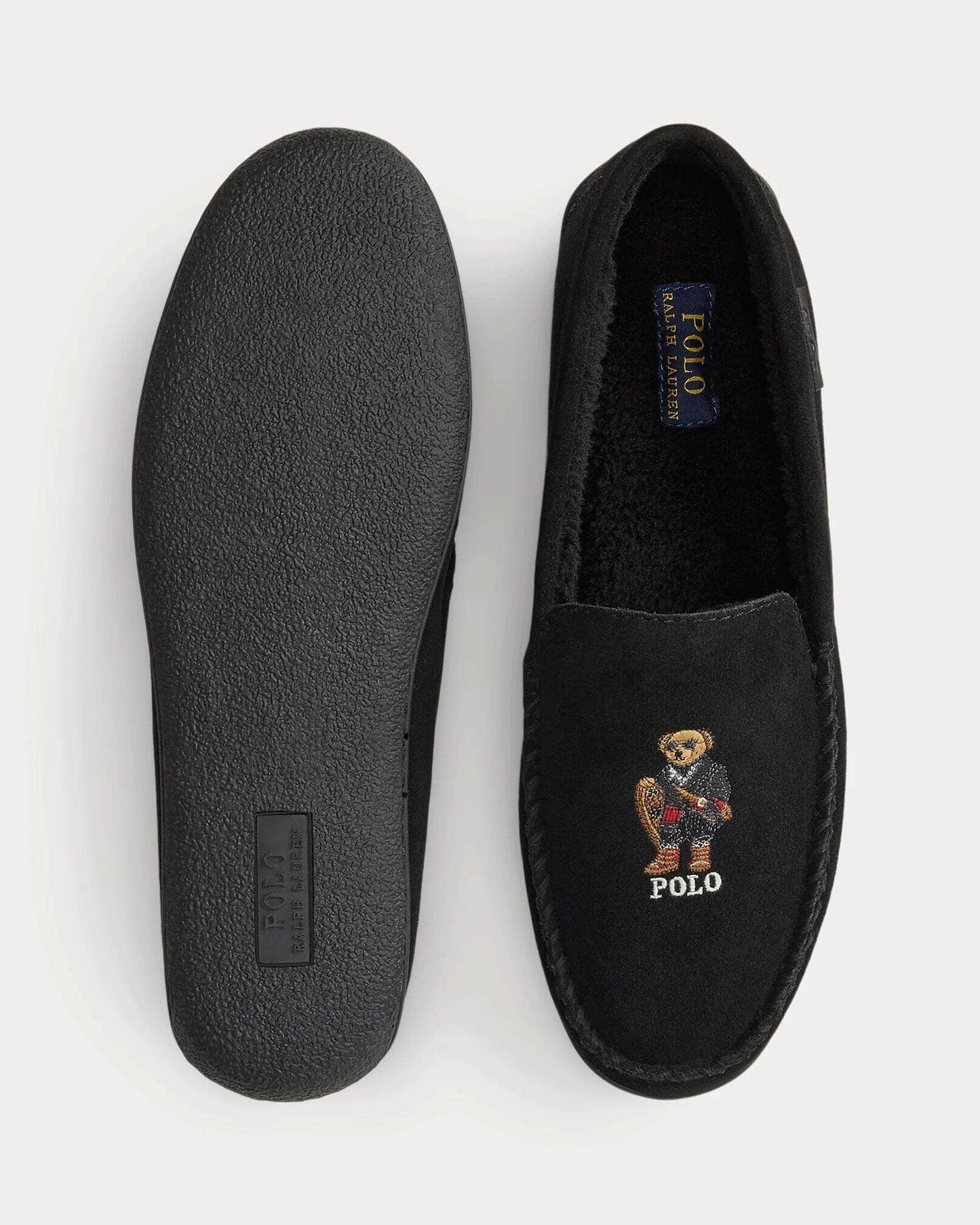 Ralph Lauren Brenan Polo Bear Suede Slipper LS