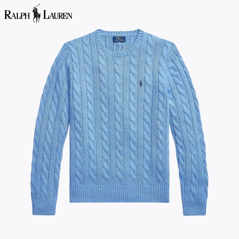 Ralph Lauren Cable-Knit Cotton Jumper LS Blue S
