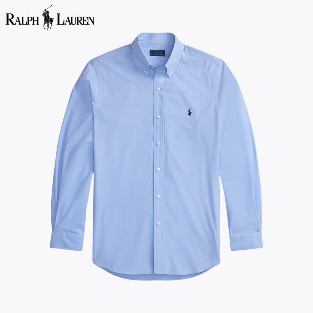 Ralph Lauren Classic Fit Stretch Poplin Shirt LS Blue S