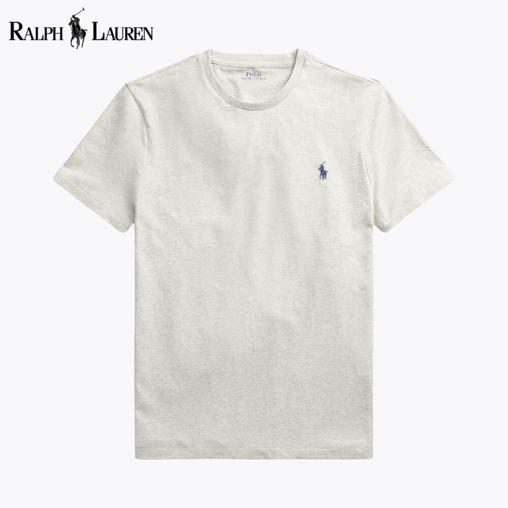 Ralph Lauren Custom Slim Fit Jersey Crewneck T-Shirt LS Grey S