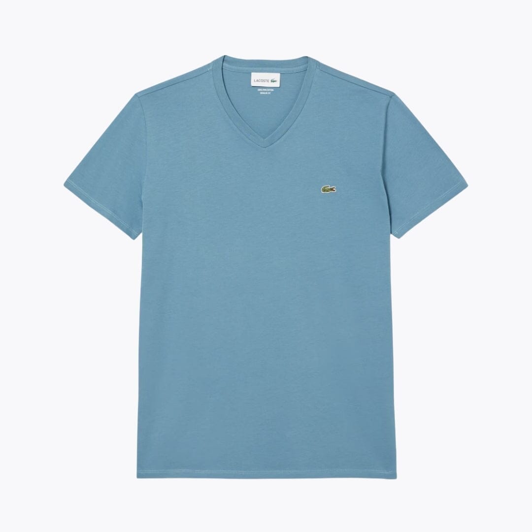 Lacoste Lightweight Cotton Pima V Neck T-shirt LS Blue S