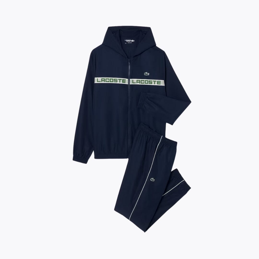 Lacoste Logo Stripe Tennis Tracksuit LS Blue S