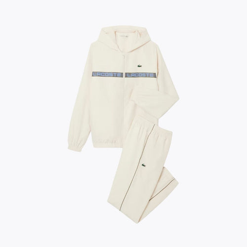 Lacoste Logo Stripe Tennis Tracksuit LS White S