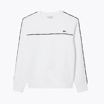 Lacoste Logo Trim Fleece Sweatshirt LS White S