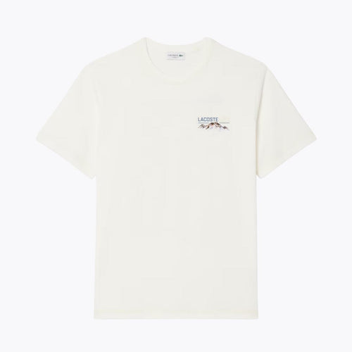 Lacoste Multi Print Jersey T-Shirt LS White S