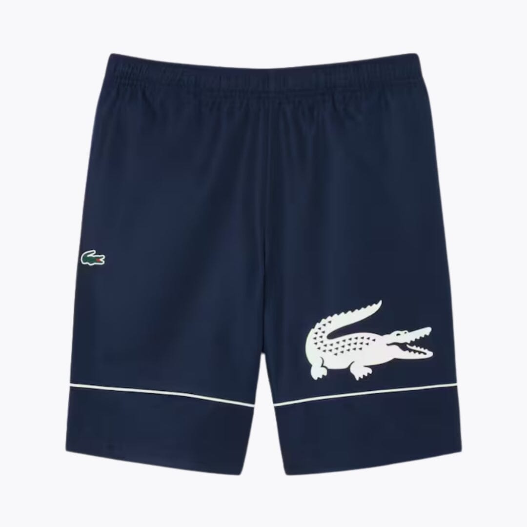 Lacoste Printed Diamond Taffeta Tennis Shorts LS Navy Blue S
