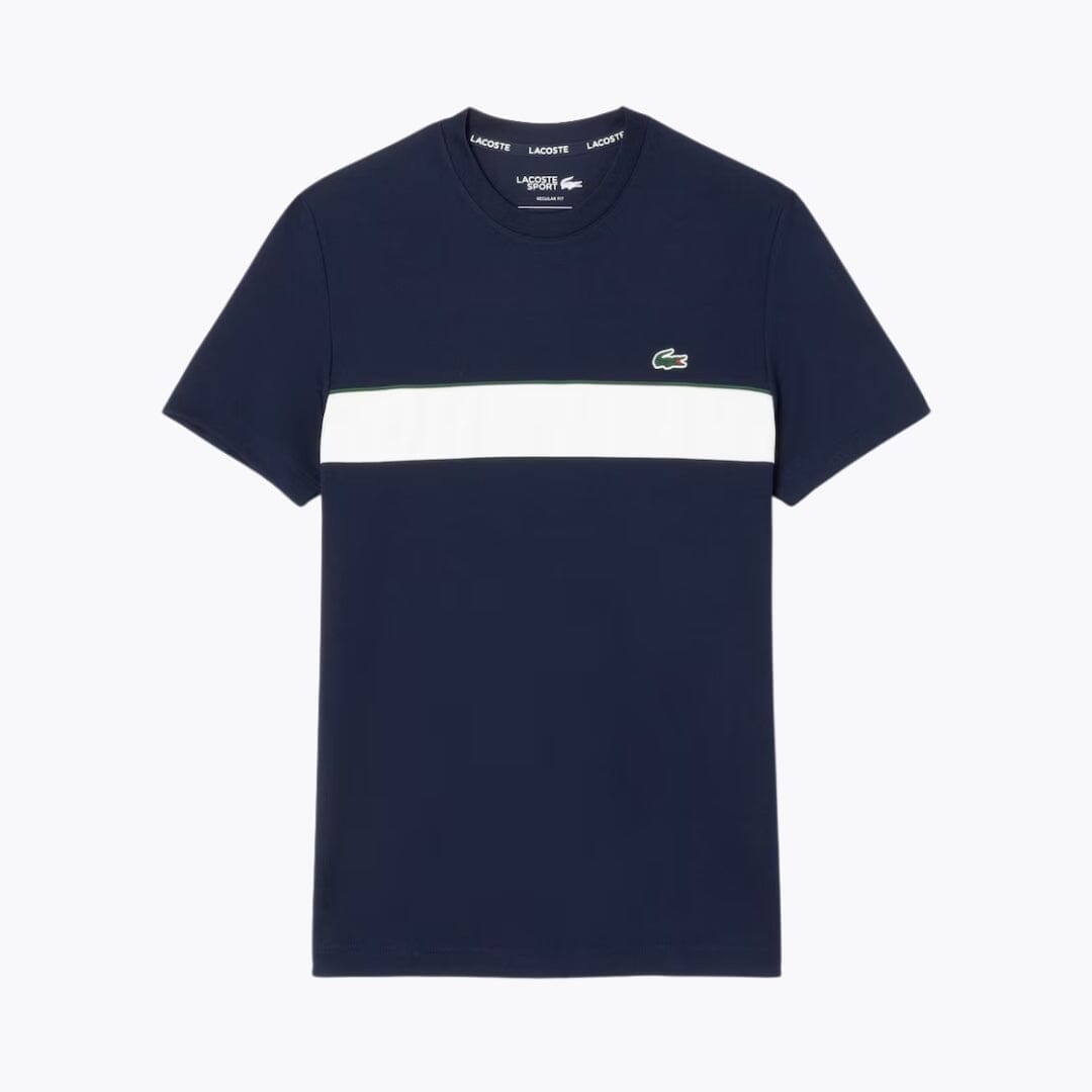 Lacoste Ultra Dry Printed Tennis T-shirt LS Navy Blue / White S