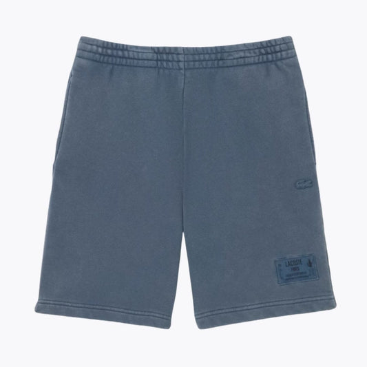Lacoste Washed Effect Cotton Fleece Shorts LS Mineral Blue S