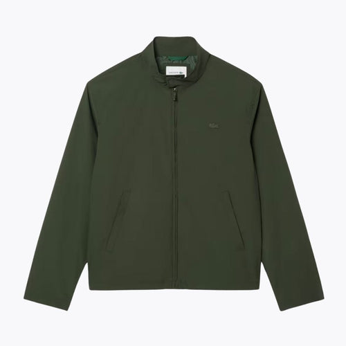 Lacoste Water-Repellent Harrington Windbreaker Jacket LS Bottle Green S