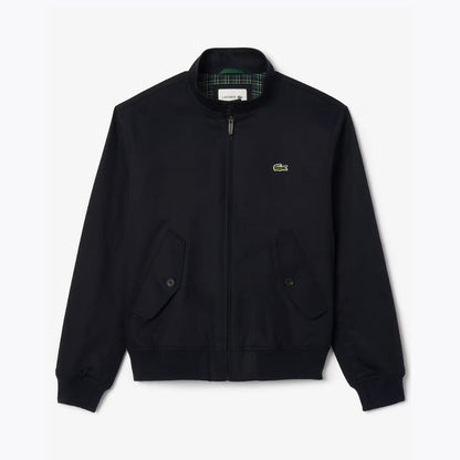 Lacoste Water-Repellent Twill Harrington Jacket LS Navy Blue S