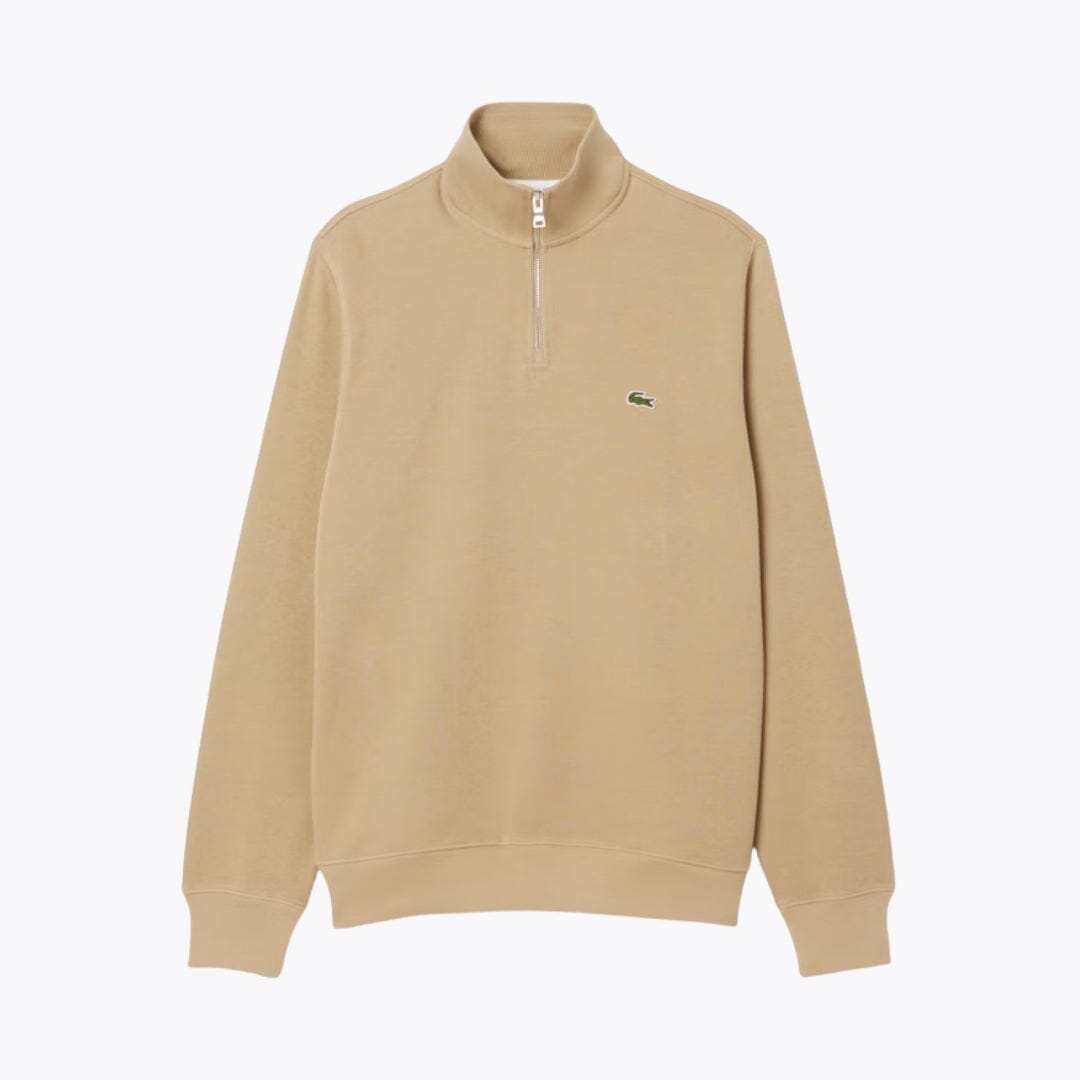 Lacoste Zip-Up High Neck Sweatshirt LS Beige S