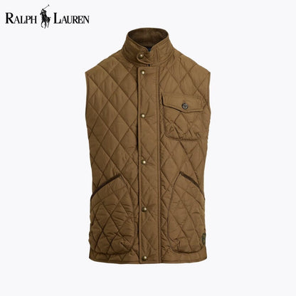Ralph Lauren Beaton Quilted Utility Gilet LS Chestnut S