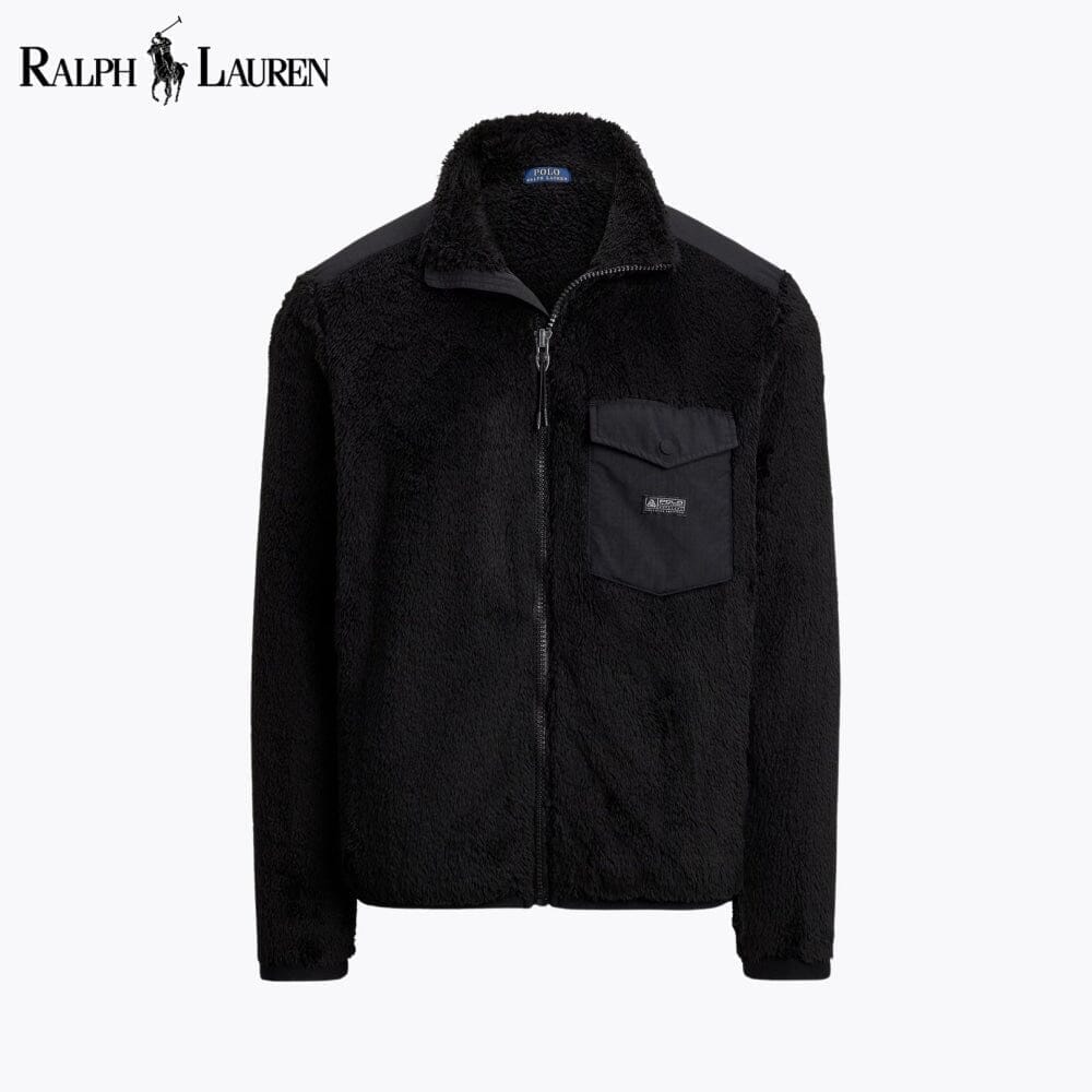 Ralph Lauren Curly Pile Fleece Jacket LS Black S