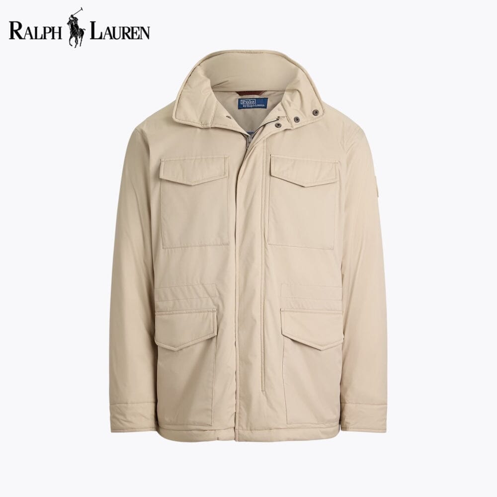 Ralph Lauren Gabardine Hooded Field Jacket LS Classic Stone S