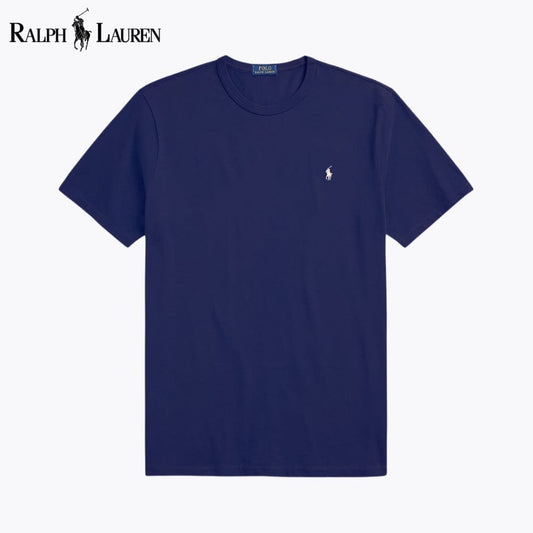 Ralph Lauren Jersey Crewneck T-Shirt LS Blue Navy S