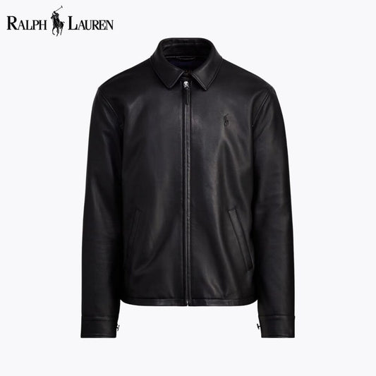 Ralph Lauren Leather Jacket LS Black S
