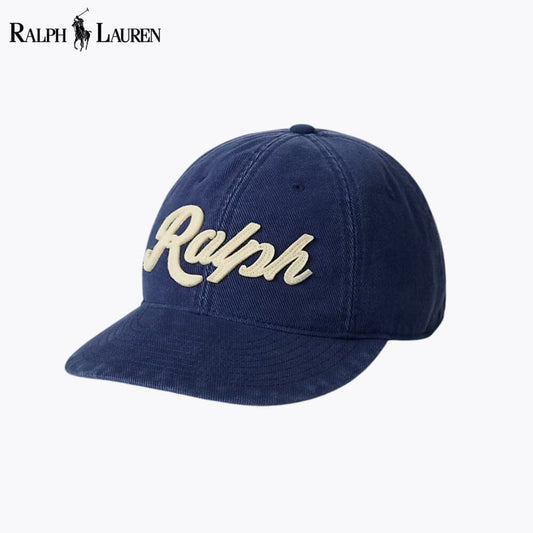Ralph Lauren Logo Twill Ball Cap LS Newport Navy