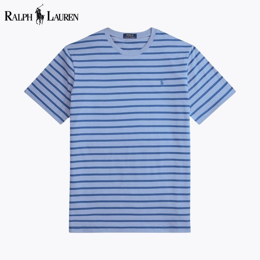 Ralph Lauren Striped Jersey Crewneck T-Shirt LS Blue/Old Royal S